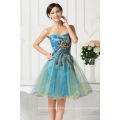 Grace Karin Strapless turquesa oscuro corto vestido de Tulle Peacock Homecoming CL007541-6